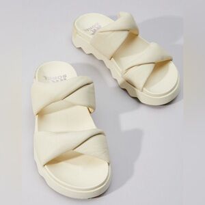 Sorel Viibe White Platform Sandals